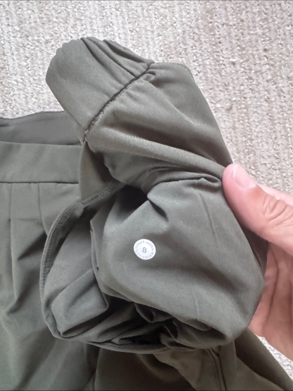 Lululemon Woman's Size 8 Dark Olive Essential High-Rise Trouser Pocket Pants - Picture 5 of 8